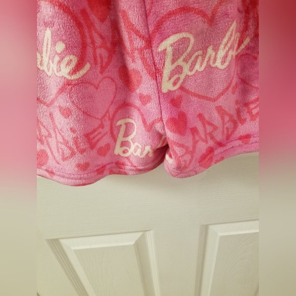 NWT Barbie Pink Graphic Shorts Soft Fleece Size Large - Picture 8 of 14